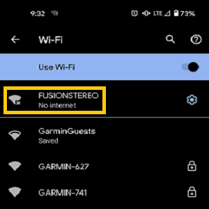 Select Stereo Wi-Fi Network