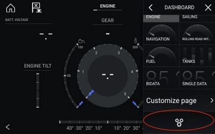 dashboard menu settings circled