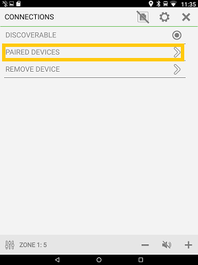 select paired devices