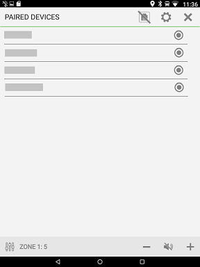 select a paired device