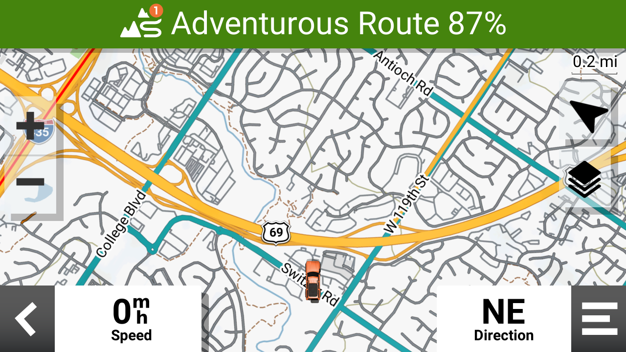 tread calculating route