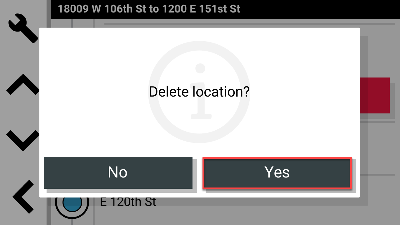Delete Location Tread