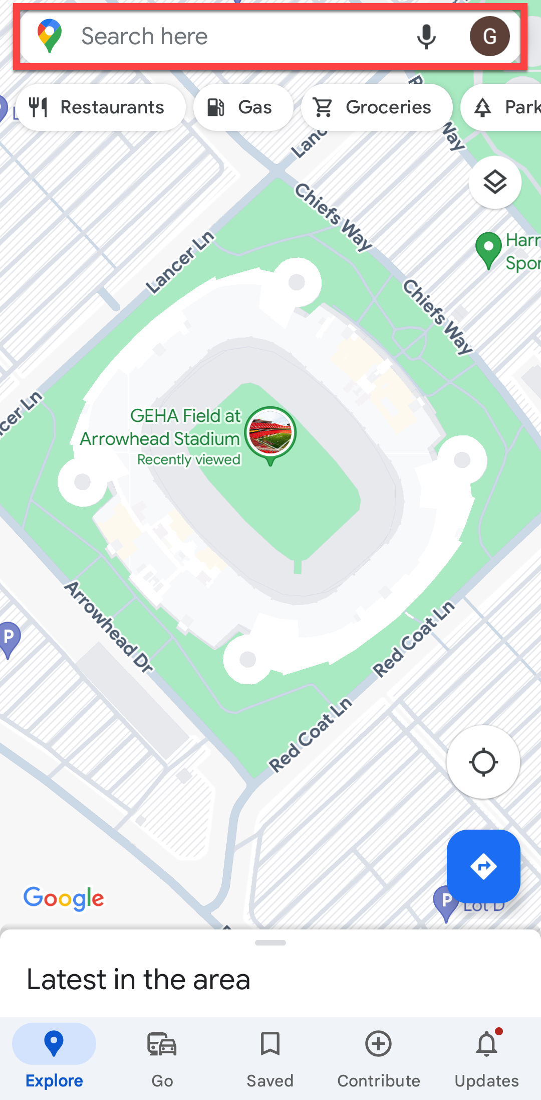 Open google maps
