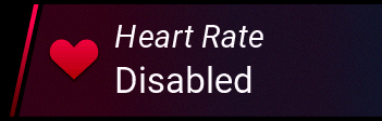 Heart next to heart rate setting disabled indication 