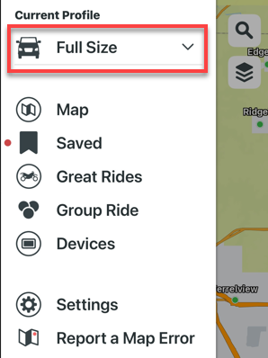 Tread app current profile