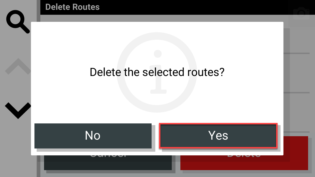 Select yes to Delete Tread