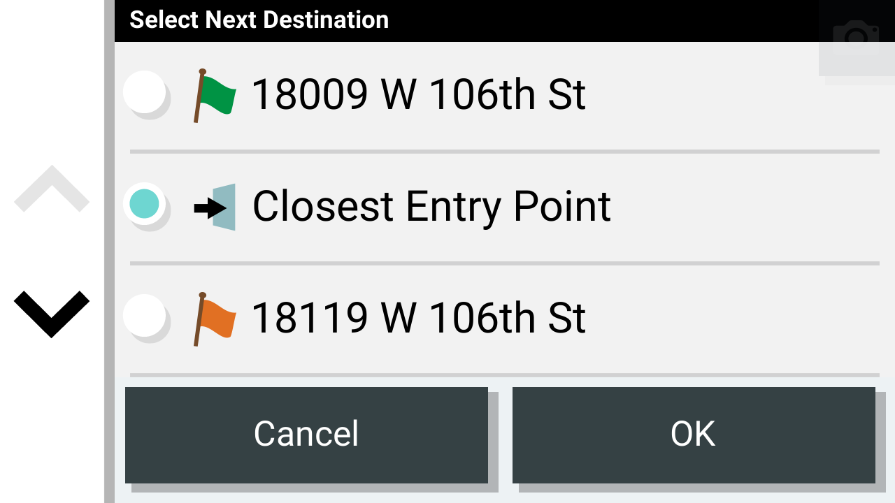 Route destinations Tread