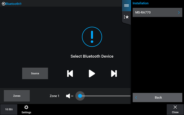 media page options - installation selected