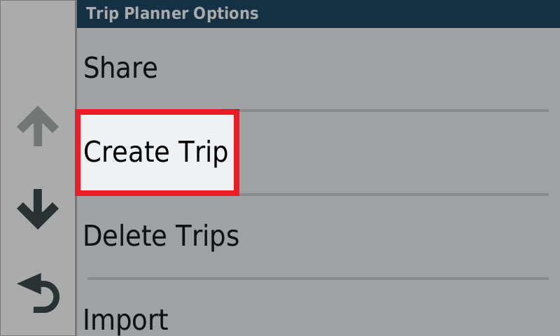 PND zumo 595 - Trip Planner - create trip