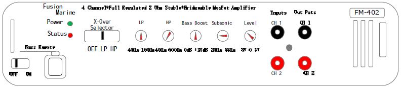 am402 bridged subwoofer settings