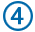 Blue Number 4 in a Blue Circle