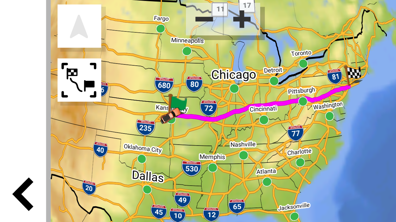 Route overview tread