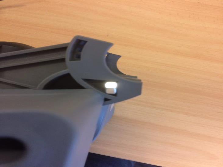 6mm nut in plastic opening of resistance unit