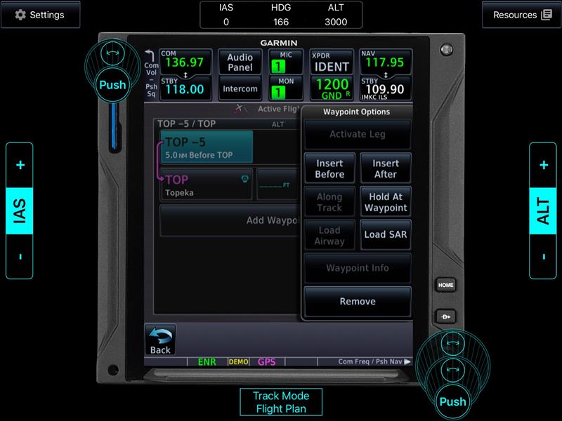 GTN 7 Select Hold at Waypoint