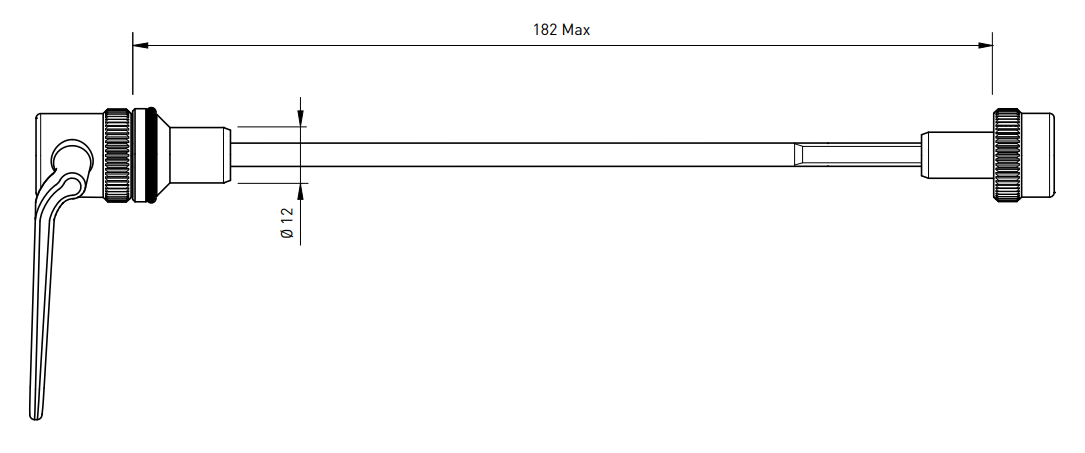 Diagram of Axle Adapter Kit for Tacx FLUX and NEO Trainers (010-13143-00)