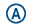 Capital letter A in a circle
