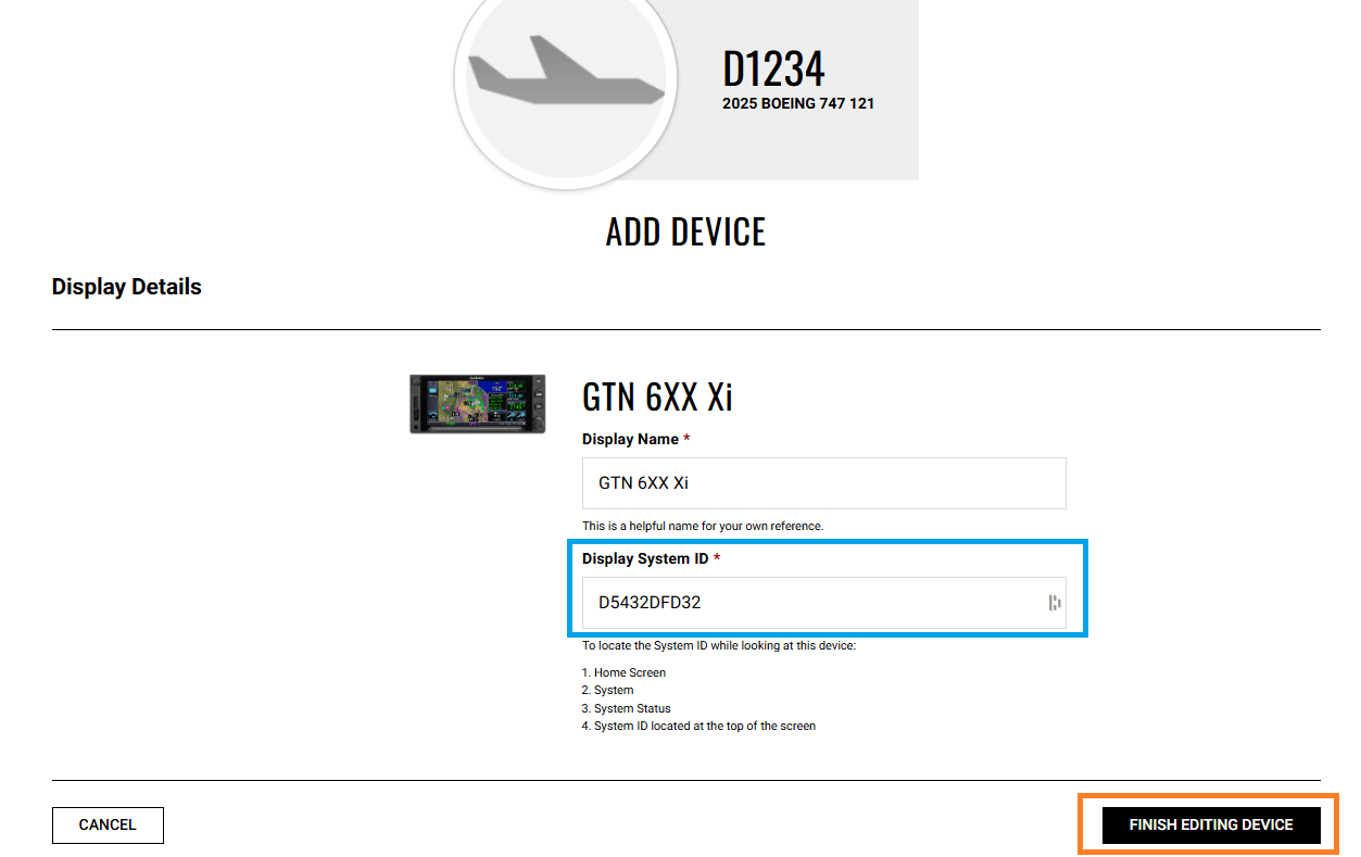 Aircraft Setup Step 7