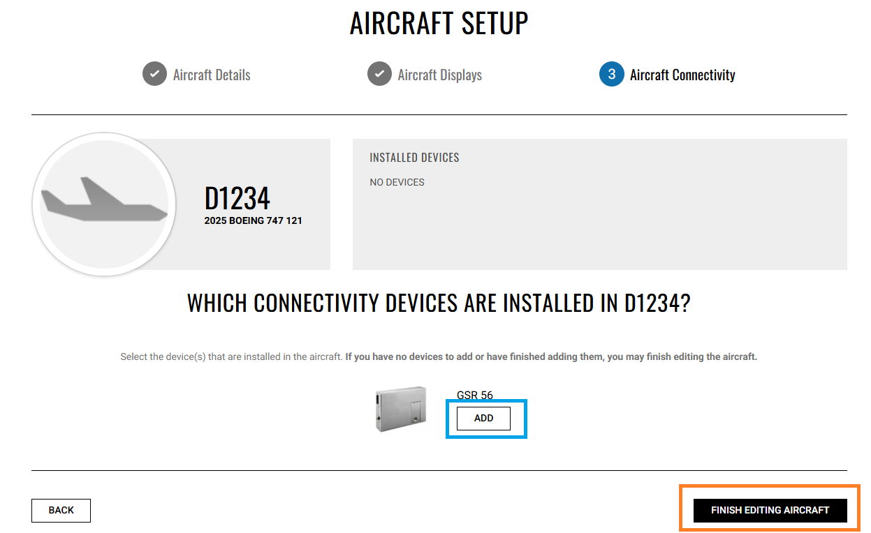 Aircraft Setup Step 9
