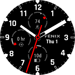 Analog Watch Face with 3 Circles on the Left