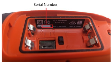 Astro 430 serial number image