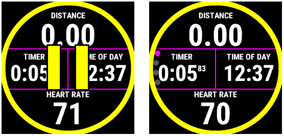 AutoPause screenshots on a watch