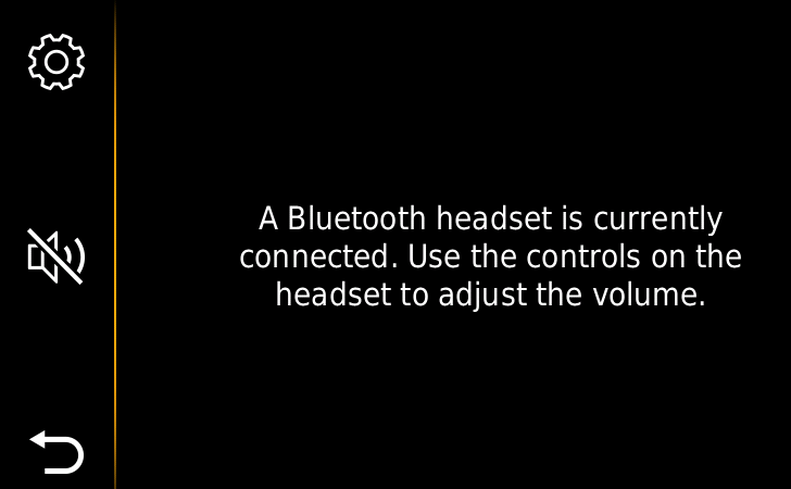 BMW VI Volume Settings message