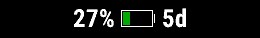 Example of Battery Estimate and Percentage together