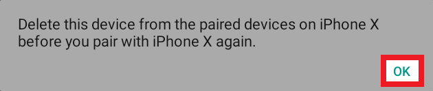Android - Bluetooth - confirm forget