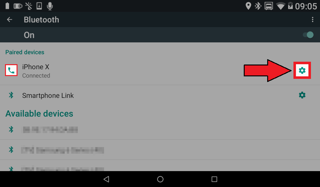 Android - Bluetooth - device options