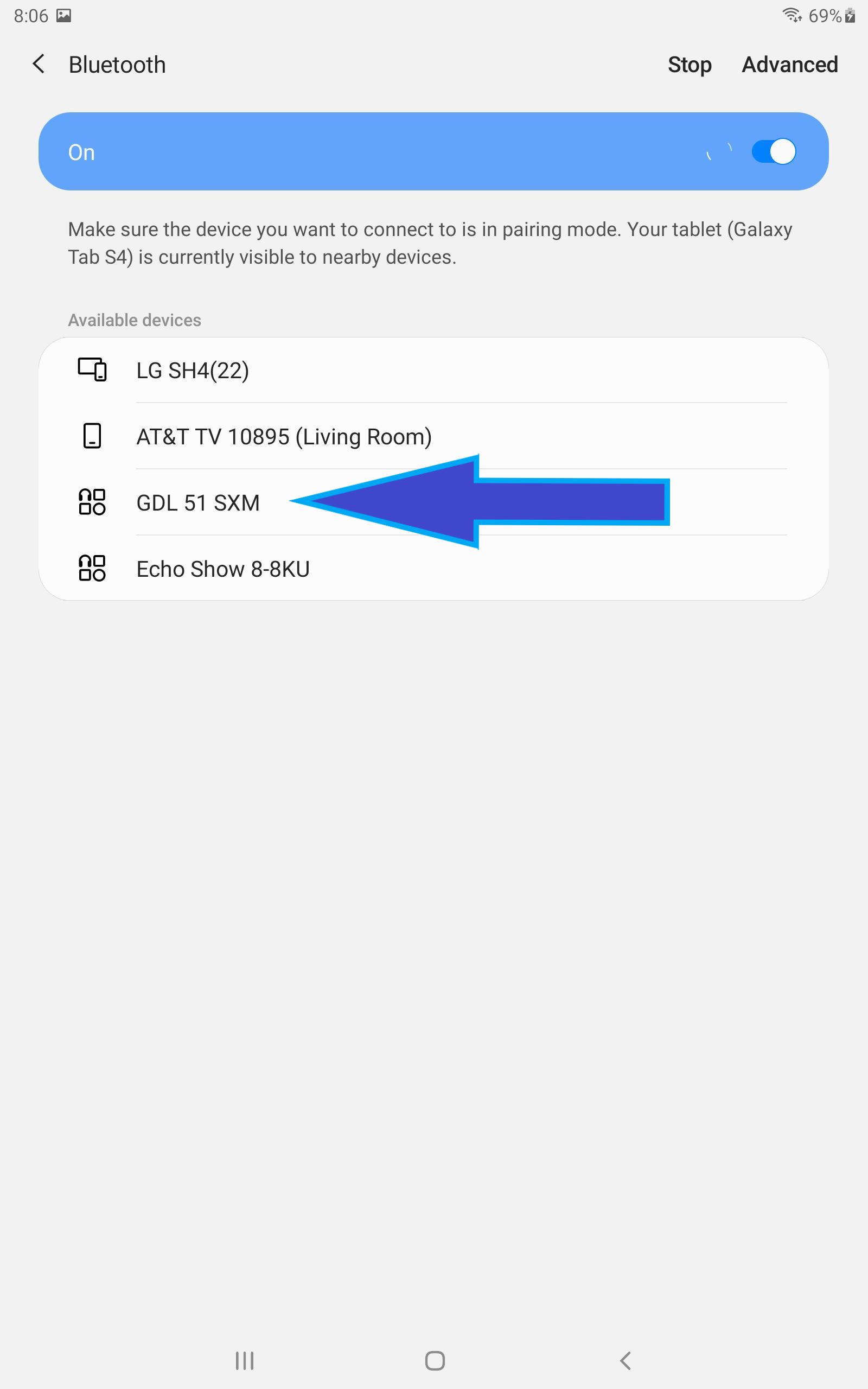 How to enable the Bluetooth setting on an Android TV.