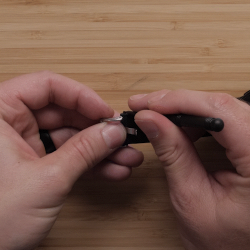 Gif to depress the band pin