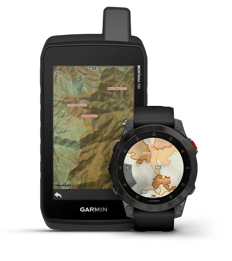Handheld and Watch Showing Burn Zones
