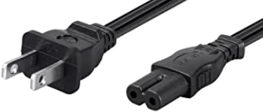 C7 Power Cable with figure 8 end and two-prong end