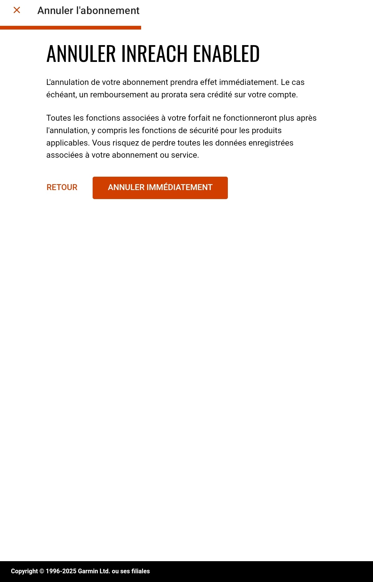 Cancel immediat