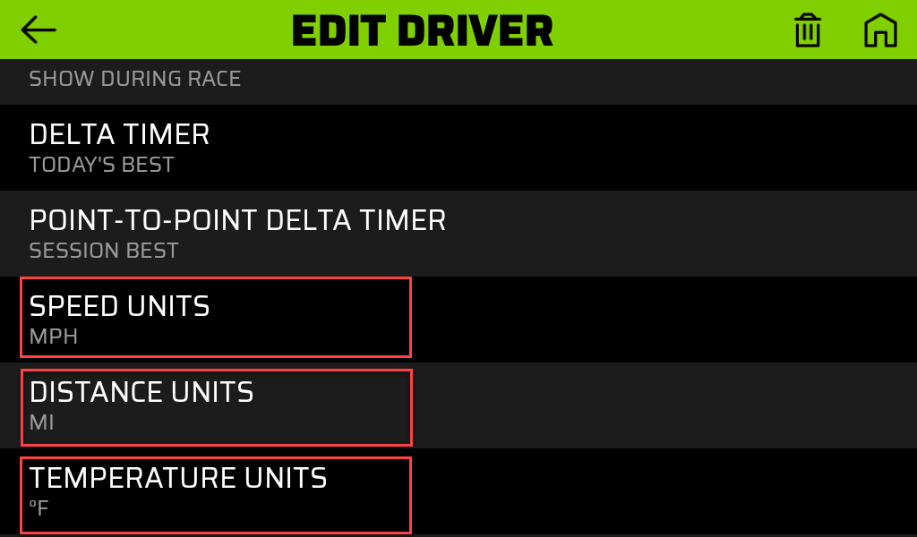 Catalyst Units of Measure Choices