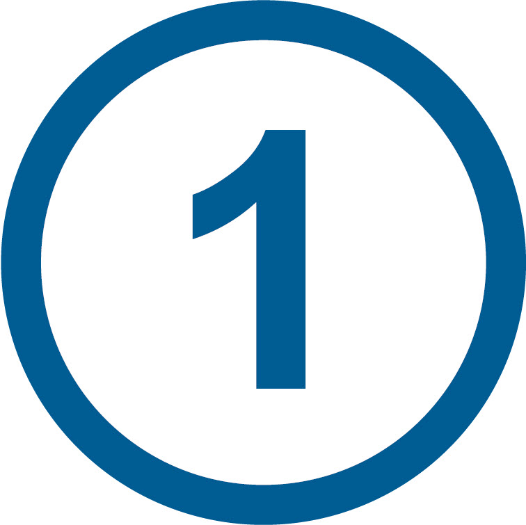 Circle with number one inside