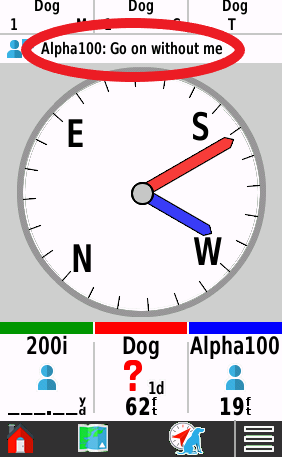 Alpha300 Compass Message