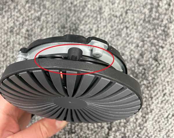 Resistance cover tab circled in red