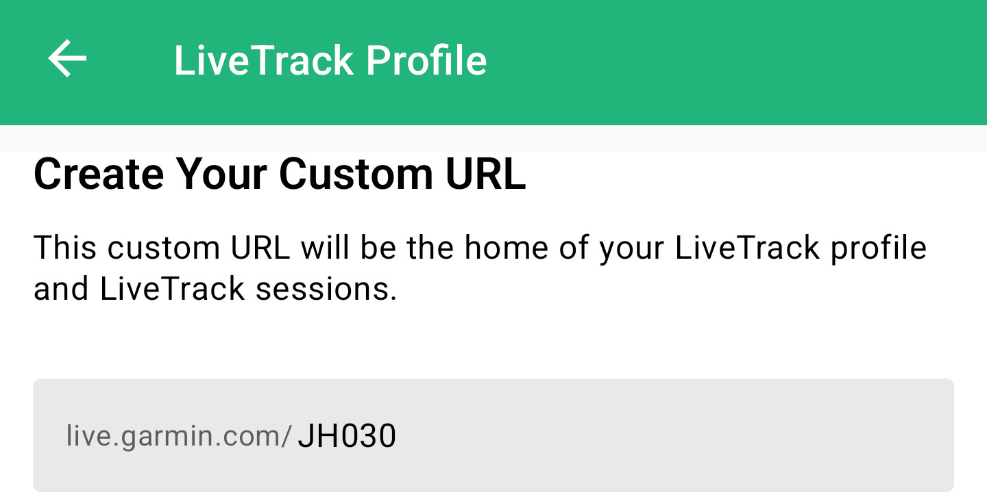 Create LiveTrack URL Messenger
