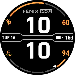 Fēnix 7 Pro watch face digital time
