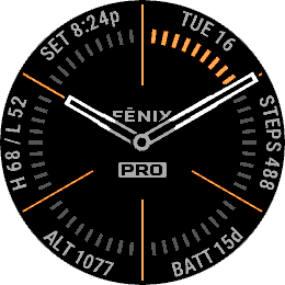 Fēnix 7 Pro watch face analog hands