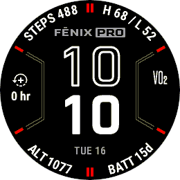 Fēnix 7 Pro watch face digital time