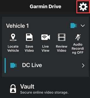 Dash Cam Live Drive App Settings