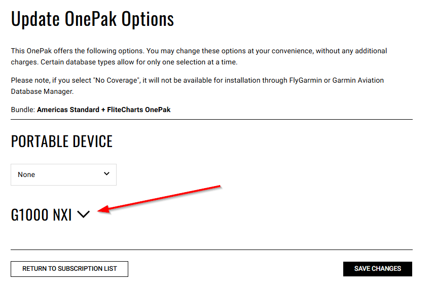 Update Options - NXi