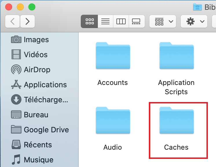 Dossier caches