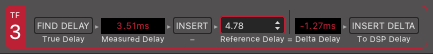 controls for the true delay finder