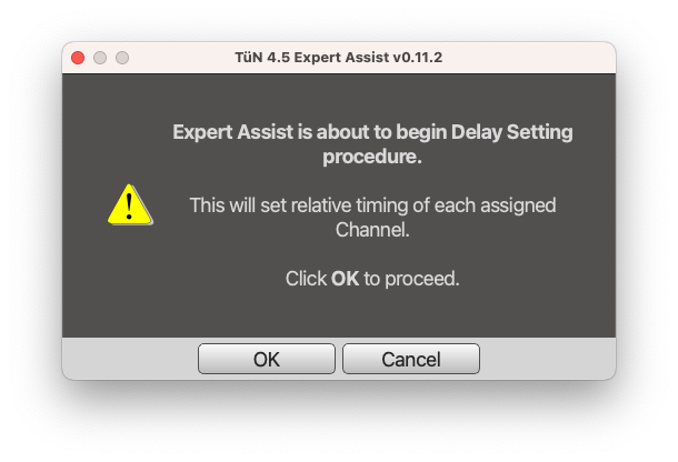 Delay Setting Procedure Dialog Box