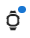 Watch Outline with Blue Dot