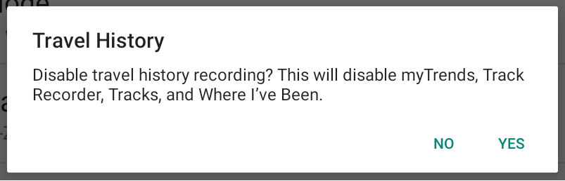 Disable Travel History 1