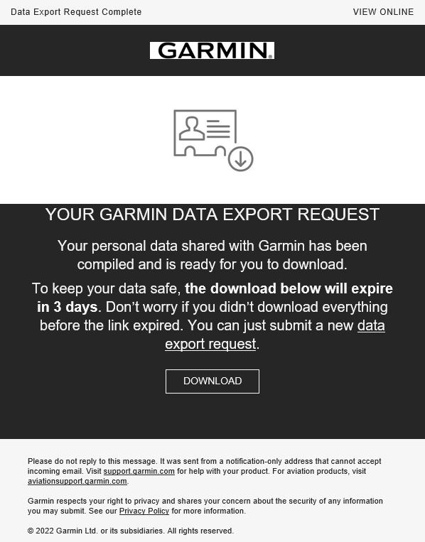 Download Data Email